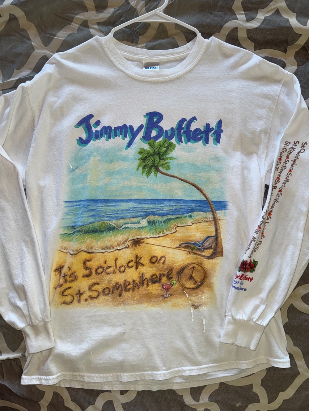 Jimmy Buffett 2013 ‘It’s 5 o’clock on St. Somewhere’ Tour long sleeve tee.